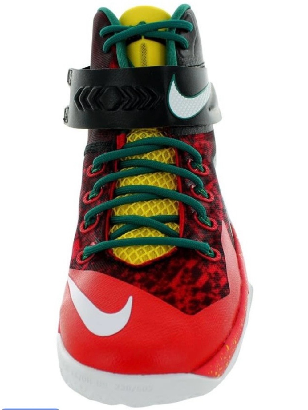 Nike Men’s LeBron Zoom Soldier VII Red Green Yellow Basketball Sneaker 11.5